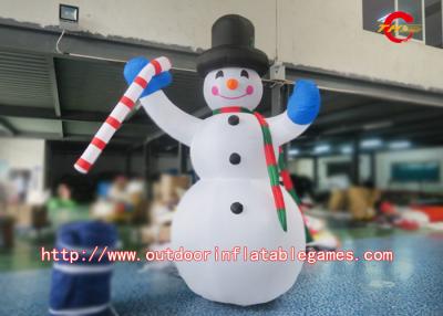 China Outdoor Inflatable Christmas Snowman / Christmas Decoration PVC Coated For Building for sale