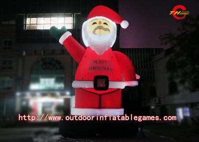 China Excellent Designing Outside Christmas Inflatable Santa , Digital Printing Logo for sale