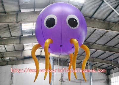 China Colorful Octopus Themed Helium Inflatables Balloon Flying With Digital Printing for sale