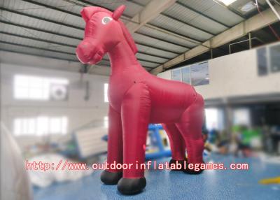 China Customized Red Giant Inflatable Horse Model For Yard Decoration / Giant Animal Model for sale