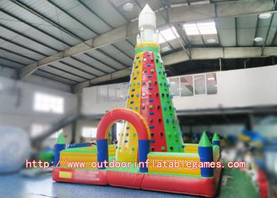 China Strong Kids Inflatable Climbing Wall , Inflatable Rock Climbing Wall For Backyard for sale