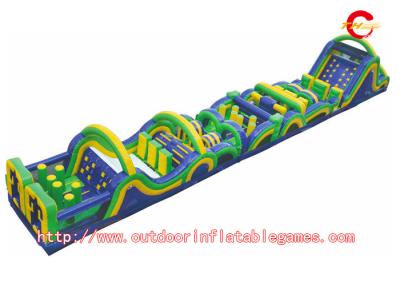 China Racing And Climbing Outdoor Inflatable Pool Obstacle Course For Kids Game for sale