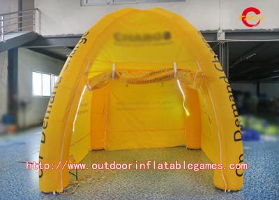 China Yellow Airtight Inflatable Tent Made Of 0.9mm PVC Tarpaulin For Exhibitions for sale