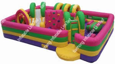 China OEM Outdoor Giant inflatable obstacle course Barrier For Kids Puzzle Game for sale