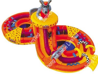 China Huge Commerical Adult Inflatable Bouncer Obstacle Course For Backyard for sale