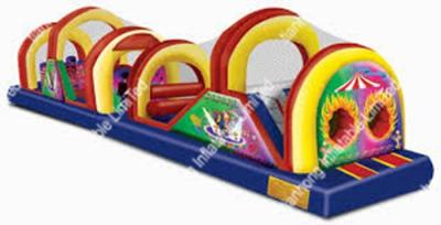 China Commerical 15oz  PVC Coated Vinyl Inflatable Obstacle Course For Adult for sale