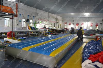 China Various Colorful square Inflatable Air Track Mat / trampoline tumble track For gym for sale