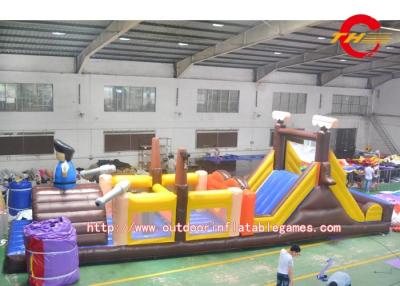 China Children inflatable pool obstacle course Pirate Ship Scratch-resistant for sale