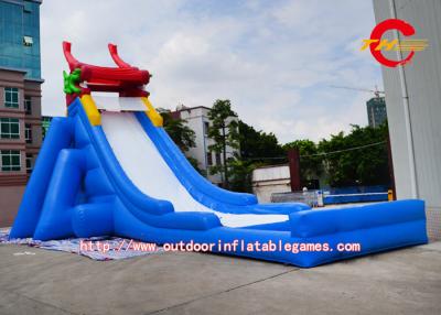 China Large Backyard Water Slides Chinese Dragon , inflatable slip and slide for sale