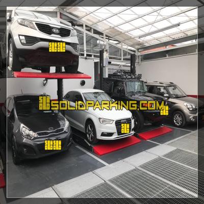 China 2018 Brand New Design CE Certified Silent Parking Power Pack Double Post Two Car Lift For Sale 2300kg for sale