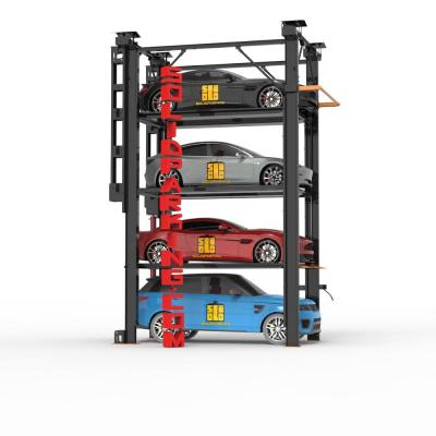 China Multi-floor High Strength Manganese Steel Car Parking Lift 4 Post Lifts For Car Storage for sale