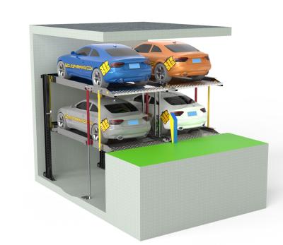 China 2-Post Pit Parking Lift System Underground Design with Post Sharing 2 for sale