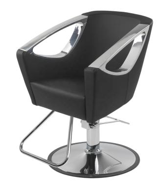 China Modern hot sale hair styling chair for beauty salon; Black hydraulic barber chair; Fashion styling salon furniture for hairdressers for sale