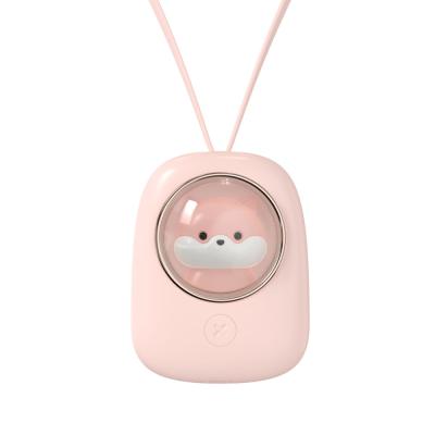 China New and Convenient Cartoon Design Mini Fan Cute Handheld Neck with Low Noise and Adjustable USB Charging Mini Fans for sale