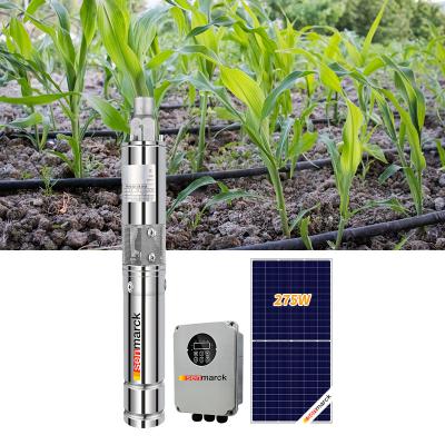 China Agriculture / Home 500 Watt Solar Water Pumps For Irrigation Shrimp Farm 100m 3 Inch Deep Well Cultivating Water Pumps High Lift Pump for sale