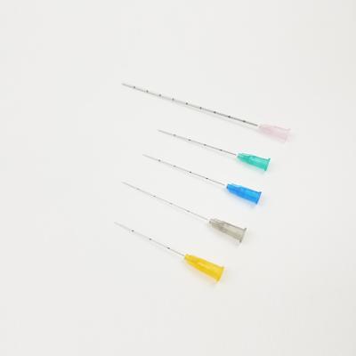 China For 25G Dermal Injectable Cannulas Disposable Micro Blunt Micro Fine Needle Tip Filler Dermal Cannula For Filler for sale