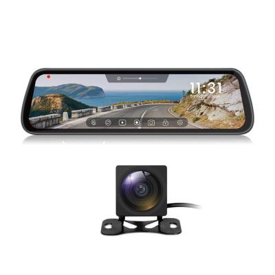 China High Quality Dash 1080p GPS Dual Loop Rearview Camera Mirror Recording Cam for sale