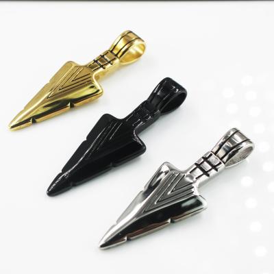 China BMZ FASHION Factory First Hand Factory Arrow Pendant 4 Options Pendant Fashionable Men's Arrow Necklace 5.6*2cm Stainless Steel Good Quality for sale