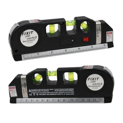 China Universal Vertical Horizontal Laser Level Horizon Laser Level Ruler 4 In 1 Line Infrared Laser Level Cross Band (L) 18.5 x 6.2 (W) X 3.5 (H) cm for sale