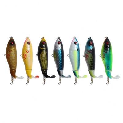 China Big Lie Topwater Snap Fishing Lures 3D Artificial Hard Bait Eyes Plopper With Soft Spinning Tail Fishing Tackle New Fishing Lure for sale