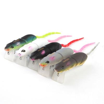 China Artificial Fishing Lure Plastic Mouse Lure Tail 8cm/16g Special Design Rat Bait Fishing Lure With Treble Hook Fishing Lure for sale