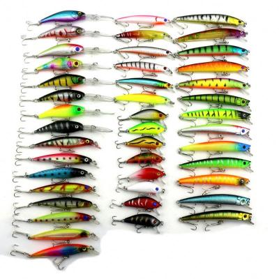 China 43 Pcs Mixed Fishing Lure Set Artificial Fishing Lure Kit Wobblers Minnow Crankbait Fishing Hard Bait New Fish Rock Bait for sale