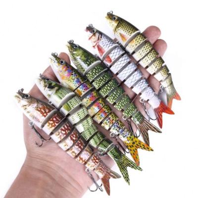 China 13.6cm 8 Segment Sinking Wobblers 19g Fishing New Hard Fishing Tackle Multi Lure Swimbait Joints For Bass Isca Crankbait Fishing Lures for sale