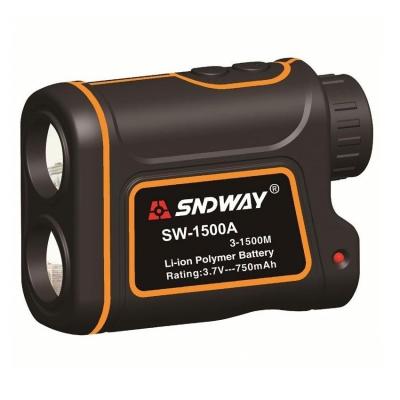 China SNDWAY 1500m Digital Laser Distance Meter Telescope Golf Hunting Rangefinder 7X Monocular Trena SW-1500A 104x72x41mm Range Finder for sale