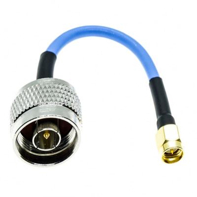 China N Type Male To Male SMA Plug Connector RG402 RG-402 Blue Semi Flexible Coaxial Cable 50ohm F-0010 for sale