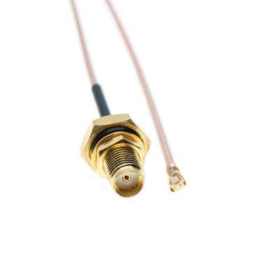 China IPX IPEX UFL U.FL PCI coaxial WIFI WLAN F-0009 Bulkhead SMA O-ring connector rf RG178 female waterproof straight pigtail mini cable for sale