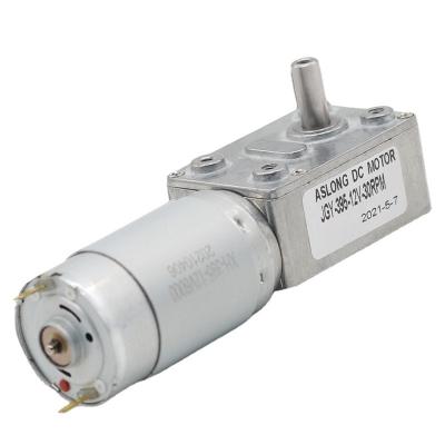 China 12V 24V Totally Enclosed Micro Electric DC Worm Gear Motor 395 DC Motor With Gearbox Reducer Power-off Reductor Motor Self-locking Milling Robot for sale