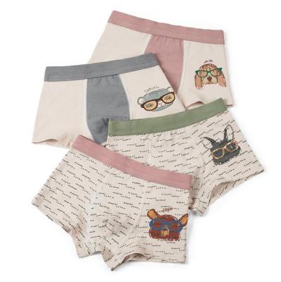 China High Quality Viable Cotton Teenage Boys Combed Sublimation Printed Underwear Cotton Children's Underwear for sale