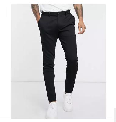 China Custom Factory Price Anti-wrinkle Make OEM Intelligence Slim Fit Tank Top Formal Pants In Black for sale