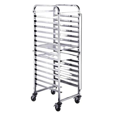 China 201 304 Sustainable Stainless Steel Trolley Oven Rack Removable Tray Trolley Custom Baking Racks for sale