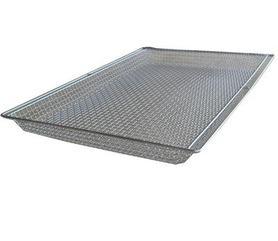 China Hot Selling High Temperature Resistance Food Grade 304 Stainless Steel Wire Mesh Tray For Food Barbecue for sale