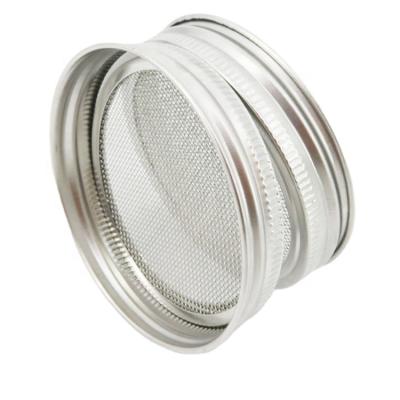 China Liquid Filtration 70mm Wholesale 86mm 316 Stainless Steel Sprouting Lids Mason Jar Lids Sprouting Lid for sale