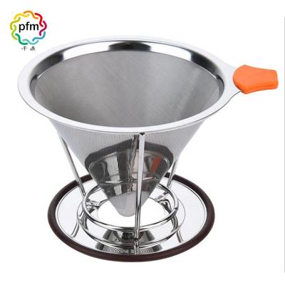 China Sustainable Stainless Steel Mesh Cold Brew Coffee Metal Filter For Pour Over Coffee Spout Strainer for sale