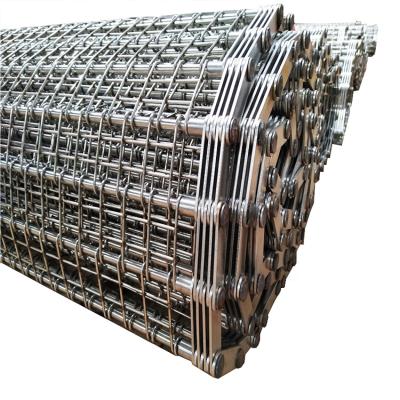 China Heat Resistant Industrial 304 Stainless Steel Metal Conveyor Belt With Wire Mesh Eye Chain Link Belt Loops Conveyor Belt for sale