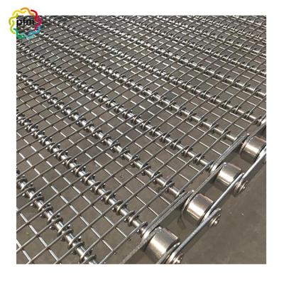 China Stainless Steel Metal Eye Link Heat Resistant Heat Resistant Conveyor Belt For China Food Chain Wire Mesh Conveyor Belt for sale