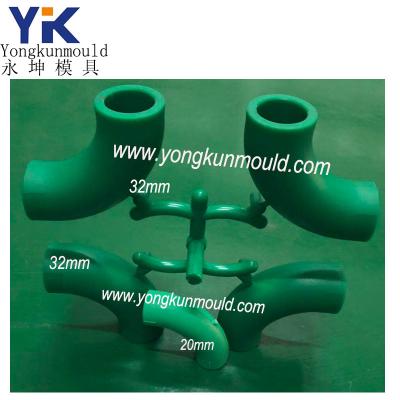 China 4 cavities ppr steel plastic big curvature radian fitting mold for sale