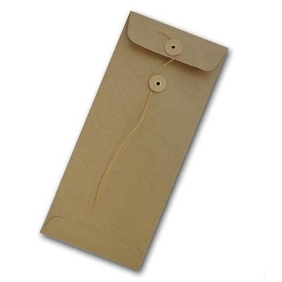 China High Quality Custom Mailing Mailing Mailer Wrapping Paper Envelope with Button Closure Paper Button String Tie and Twine Envelope for sale