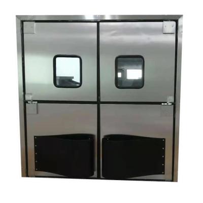 China Hot Sale Leaf Kitchen Stainless Steel Swing Traffic Doors Clean Room Double Door Waterproof For Industrial for sale