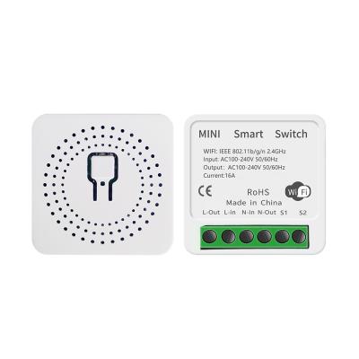 China Tuya Alexa Timer Smart Switch 10A Relay Module Work Remote Smart Switch support google Alexa voice control easy install for sale