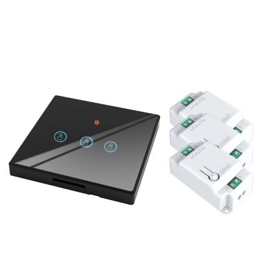 Китай 10А Огнестойкий ABS Homekit Smart Switch закаленная стеклянная панель Три переключателя включения/выключения поддерживают дистанционное управление продается