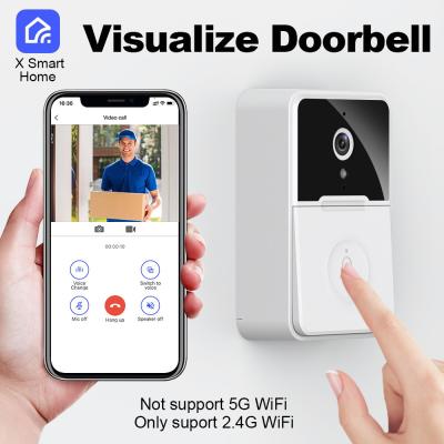 中国 夜間視界のスマートな無線ビデオ ドアベル180°の視野角のTuyaの無線保証ドアベル 販売のため