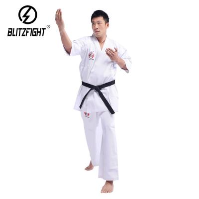 China 100% Preshrunk Fabric Wesing Men And Women Martial Arts Wear Kumite Gi WKF Approved Karate Gi for sale