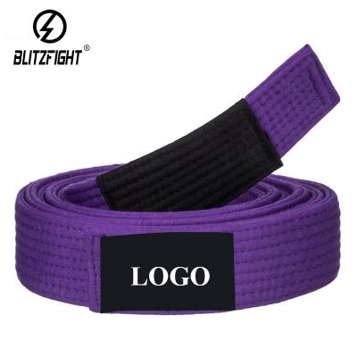 China High quality jiu jiu belt hemp belt bjj jiu-jitsu belt pre-shrunk cotton 100% pearl weave fabric custom logo cloth for sale