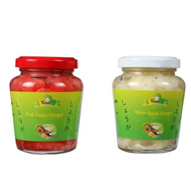 China Frische organische in Essig eingelegte Sushi Ginger Sliced And Strip 160g/Flasche zu verkaufen