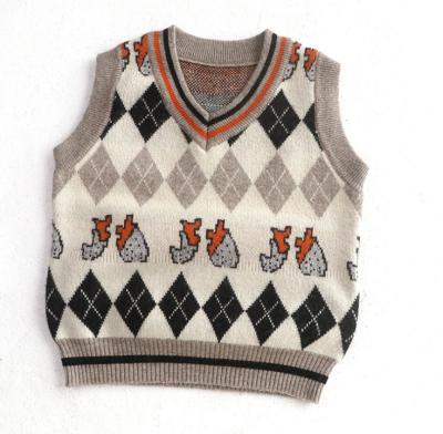 China High quality anti-shrink sleeveless for kid boy's vest sweater for sale