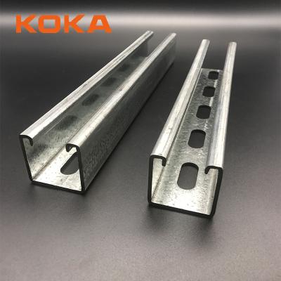 China Supporting Others Unistrut Type Electrical Products Slotted Steel Strut Channel C HDG Channel 41*41 for sale